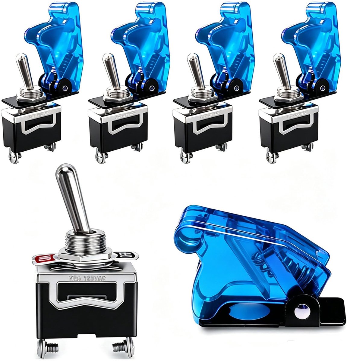 12V Toggle Switch - Waterproof Rocker Switch - 15A/20A ON/OFF - Geschikt voor auto - ShopVlot