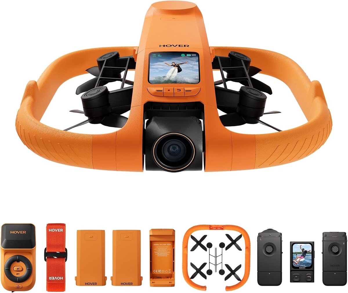 Vliegende camera - IP67 waterdicht - 34 mph - 10+ vliegmodi - ideaal voor lucht- en wateropnamen - ShopVlot