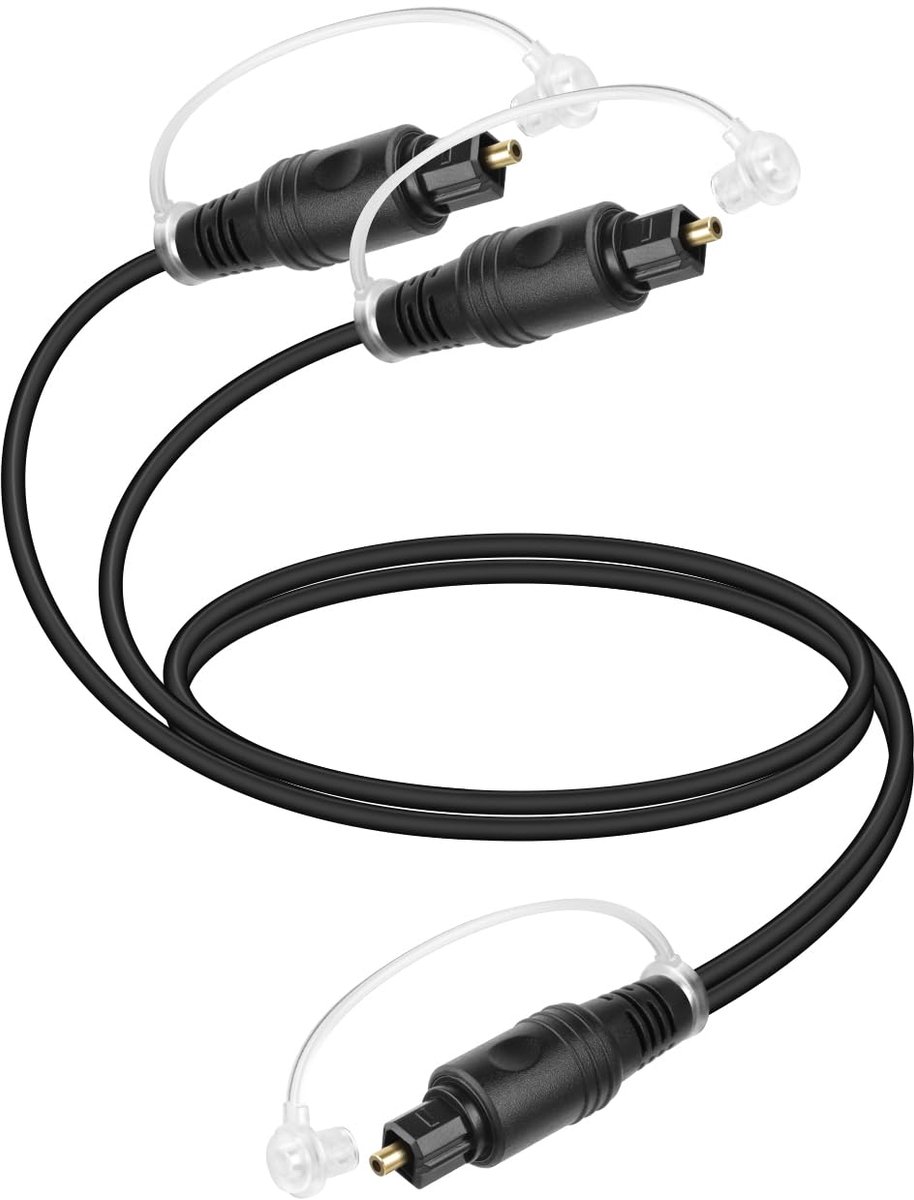 Digital Audio Splitter Kabel 1 in 2 uit - 50CM - Toslink Optisch - Geschikt voor Home Theater - ShopVlot