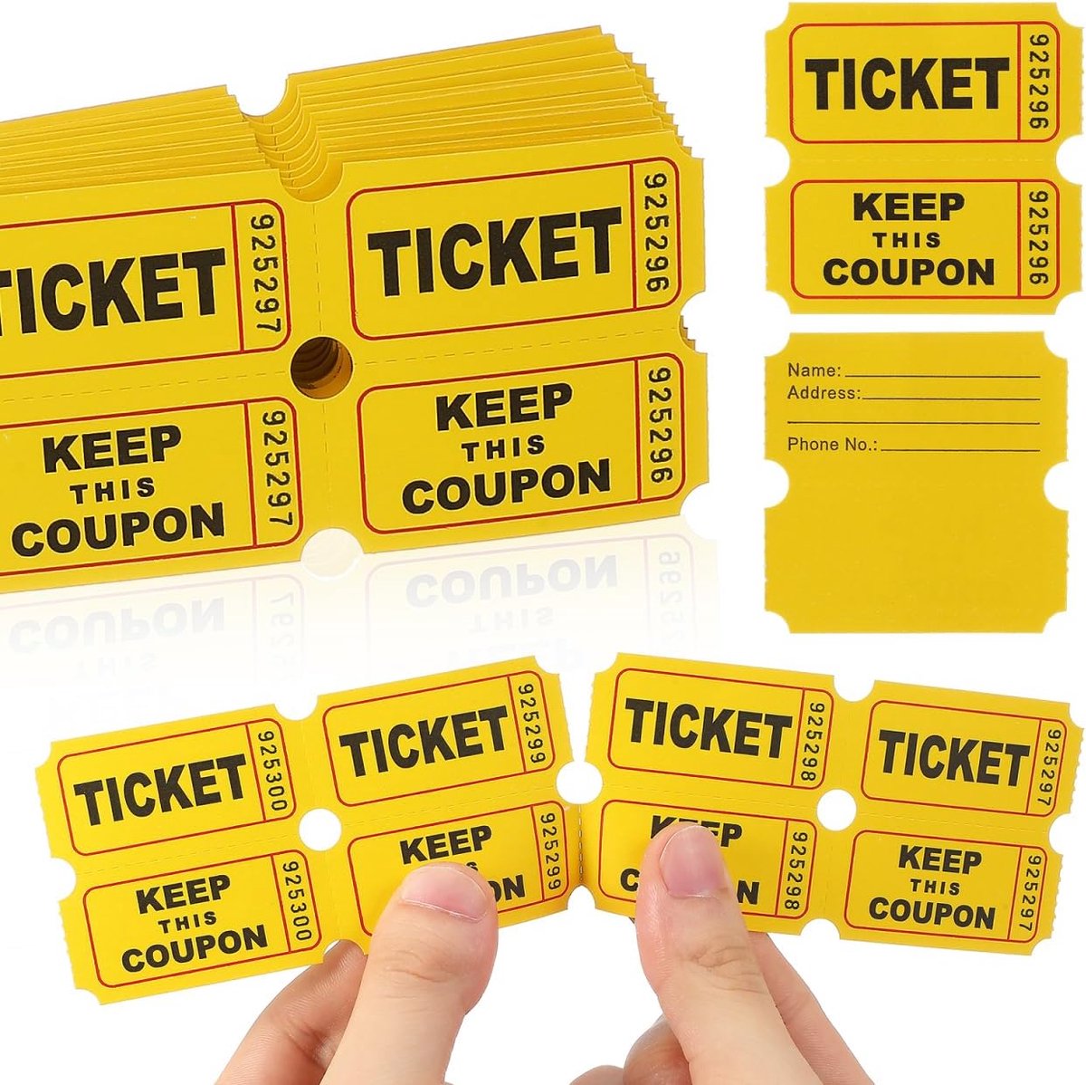 Loterijtickets 100 stuks - Papier - Duurzaam - Perfect voor evenementen - ShopVlot