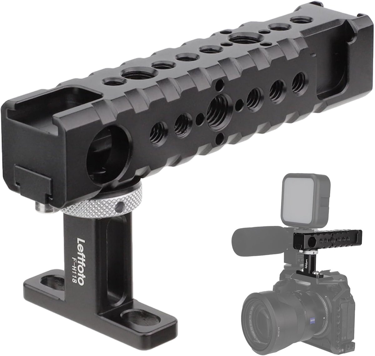 Camera greep met universele top/zij handgreep - Lichtgewicht stabilizer - Voor videografie en filmen - ShopVlot