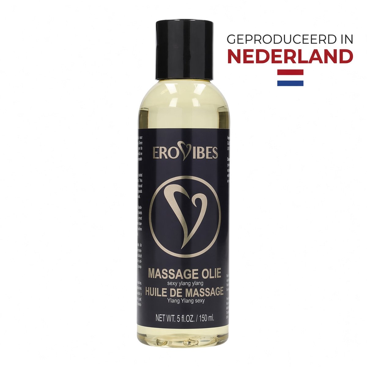 Erovibes Massageolie Ylang Ylang – Sensuele Massage Olie – Makkelijk Afwasbaar – 150 ml