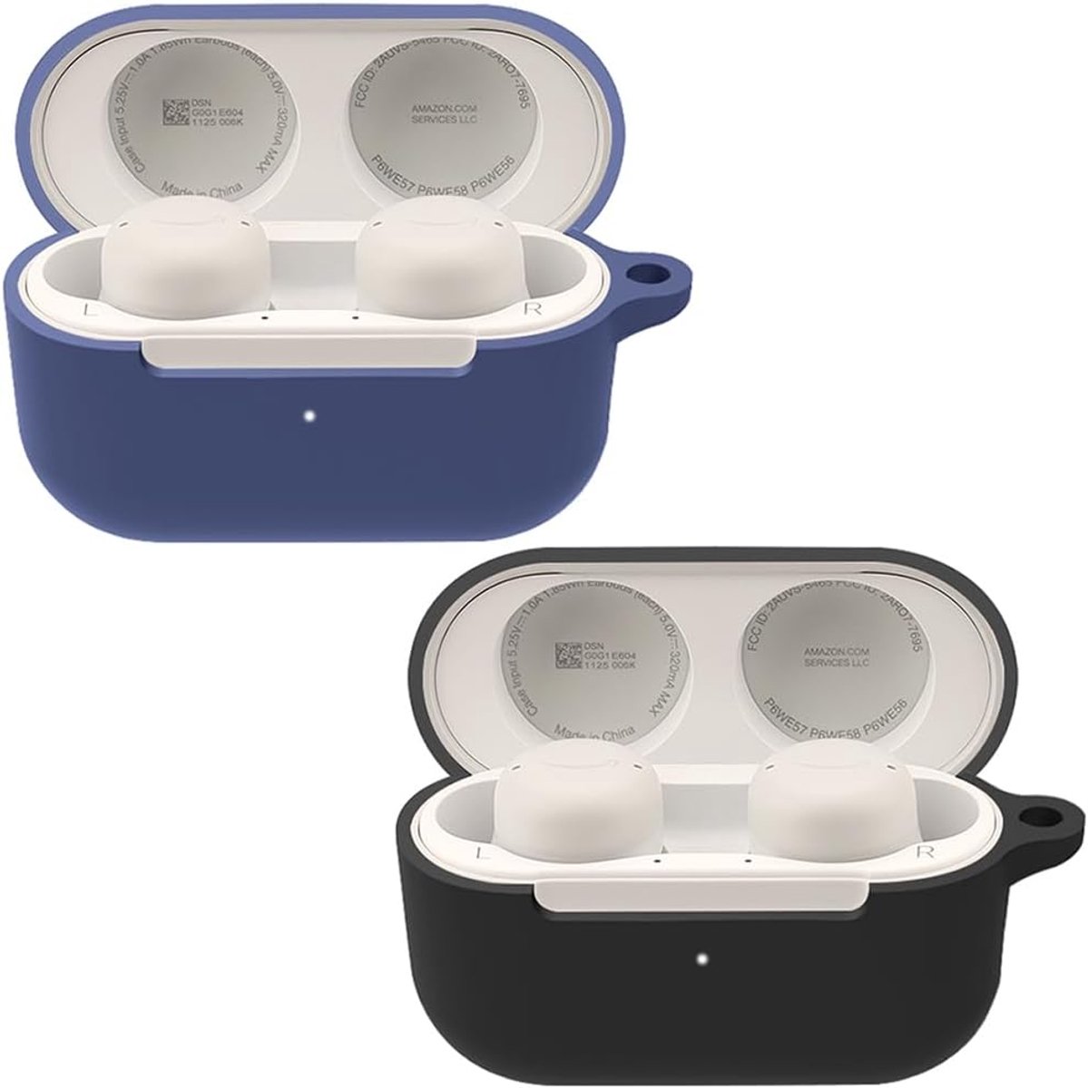 Silicone Case voor Echo Buds 2nd - Zwart-Blauw 3D Cartoon - Shockproof en Draadloos Opladen - Volledige Bescherming - ShopVlot