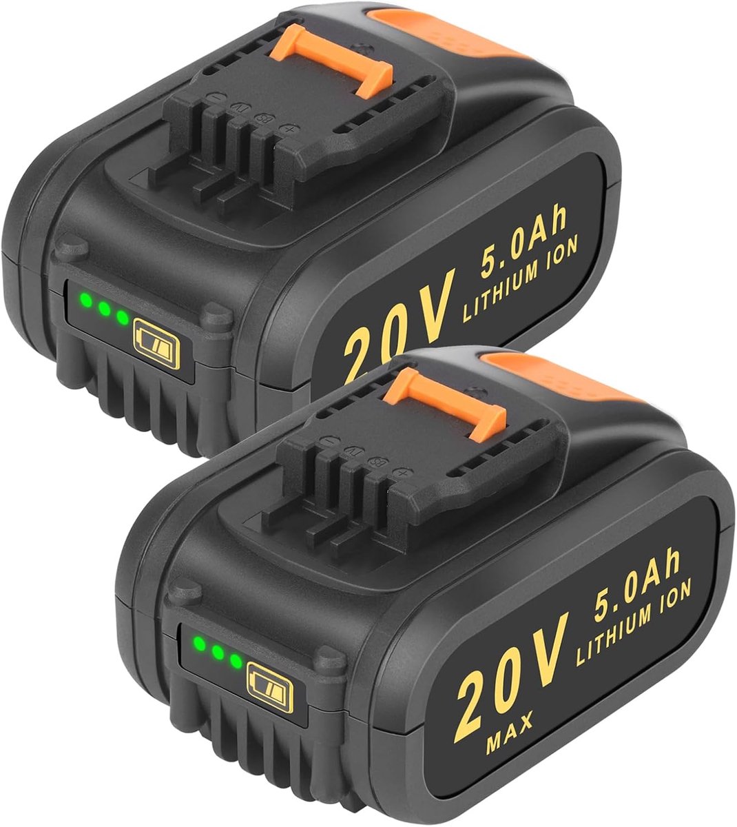 Vervangende Lithium Accu 5.0Ah - Compatibel met Worx 20V - Hoge capaciteit - Ideaal voor langdurig gebruik - ShopVlot