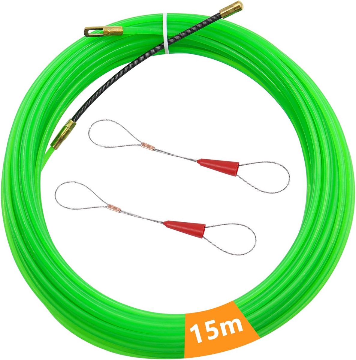 Kabeltrekhulp 15 m - 3 mm diameter - Nylon materiaal - Voor het terugtrekken van kabels - ShopVlot