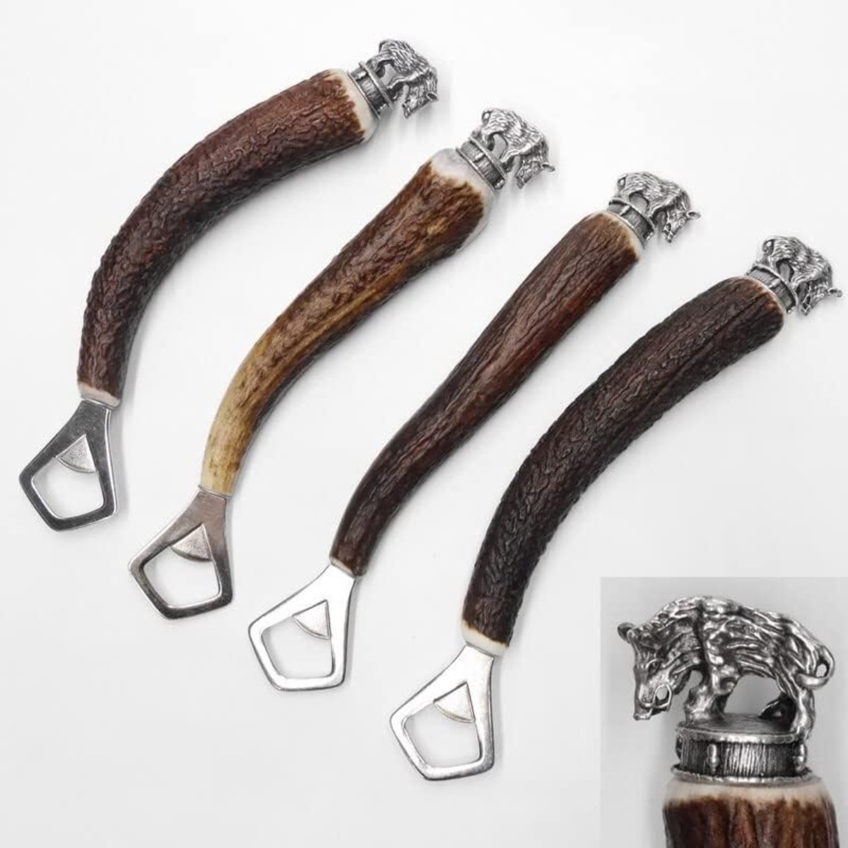 Flessenopener - Geweihe & Trophäen - Staghorn handvat - Uniek cadeau voor natuurliefhebbers - ShopVlot