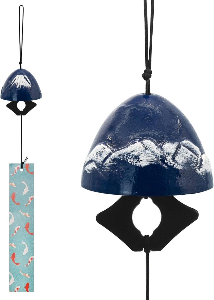 Windgong ornament - Japanse Fuji - gietijzer - voor buiten gebruik - ShopVlot