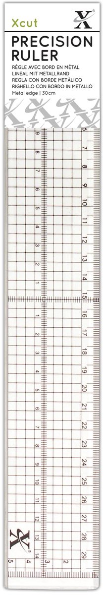 Precisie liniaal 30 cm - metalen rand - zwart - nauwkeurig meten - ShopVlot