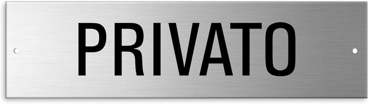 Privé naambord 150x40 mm - aluminium gep perforatie - duurzaam en stijlvol - ShopVlot