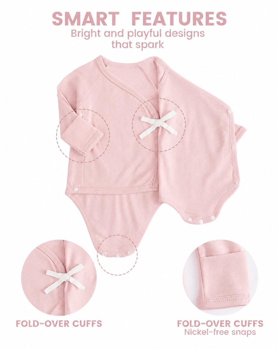 Bodysuits baby jongens meisjes 0-12 maanden - 100% katoen - lange mouw - comfortabele kledingset - ShopVlot