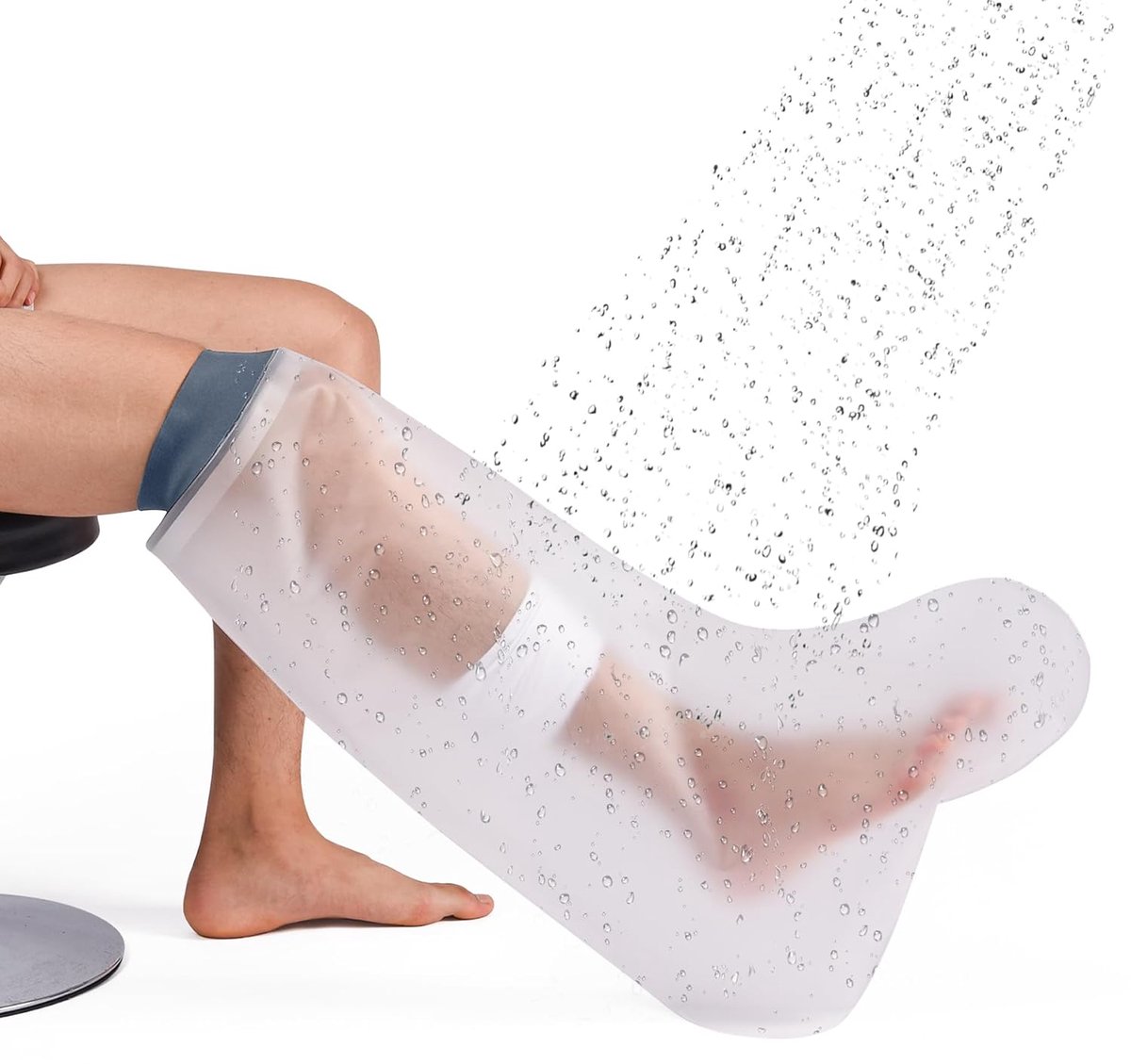 Waterdichte gipsbeschermer voor enkel - herbruikbaar - voor douchen - beschermt wonden tijdens het wassen - ShopVlot