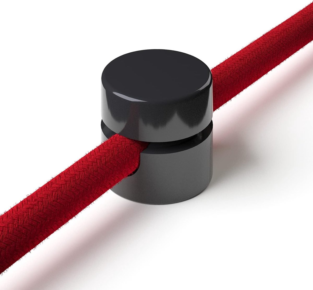 Monkey swing voor textielkabel - 2-delige set - zwart - ideaal voor hanglampen - ShopVlot
