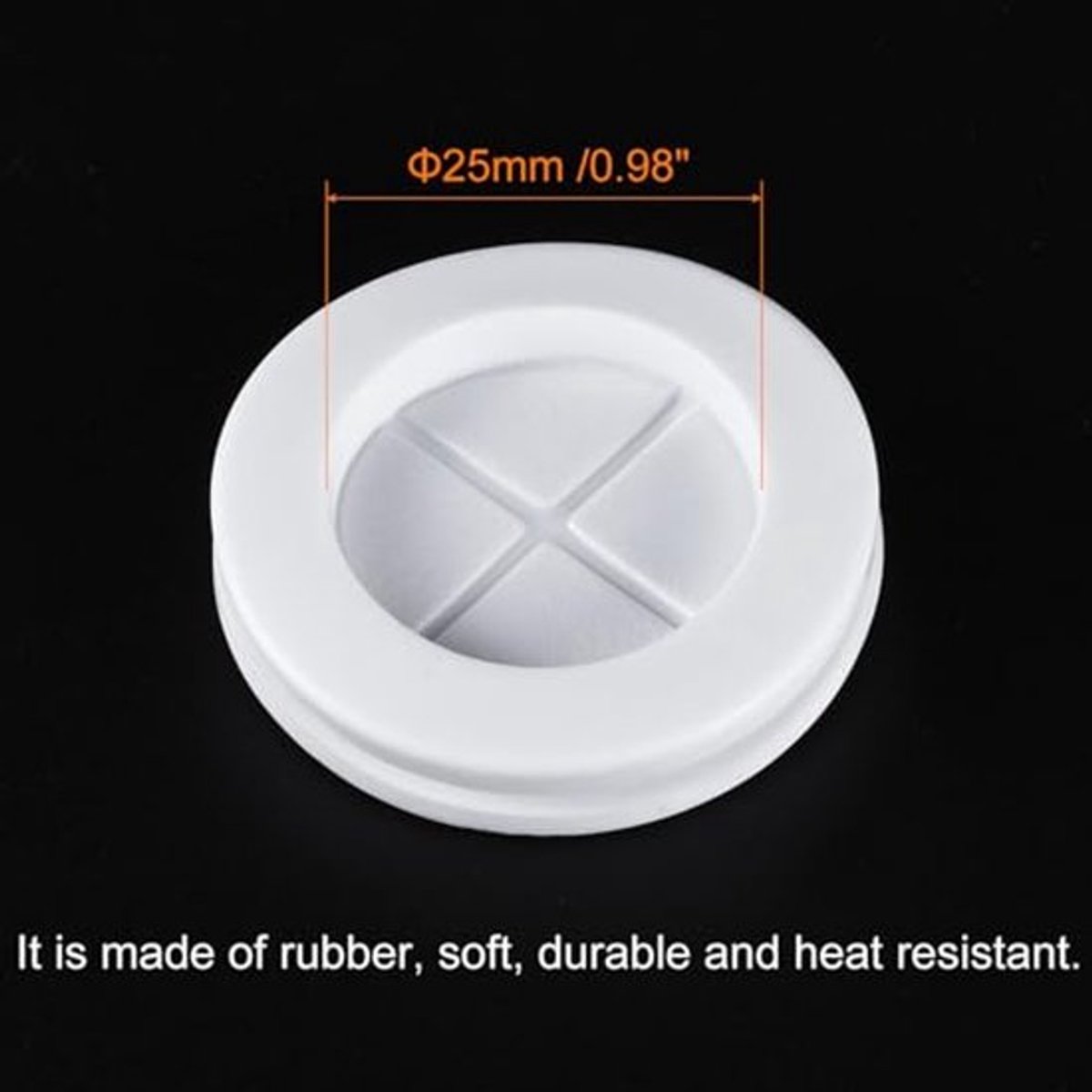 10 stuks 30 mm ronde rubberen ringen, dubbelzijdige witte synthetische rubberen gatenpluggen, elektrische draadafdichtingen voor kabel- en stekkerbescherming