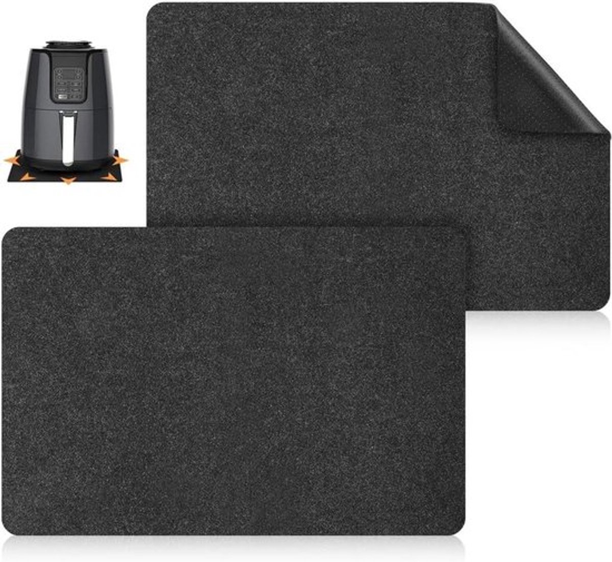 Antislip hittebestendige matten - 2 stuks - Keuken - Airfryer - Koffiezetapparaat - Magnetron
