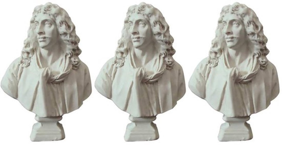 3 Stuks 7cm Hars Schetsfiguren Motorische Vaardigheden Beeldhouwkunst Kantoor Ornamenten voor Kunstenaars - Wit