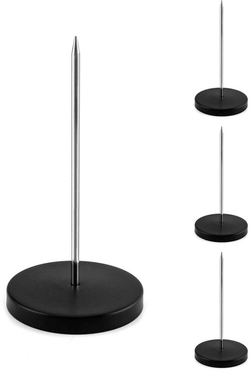 notitieplectrum memohouder, notitiehouder Bon pick voor bon, 14 cm, 4 stuks, zwart