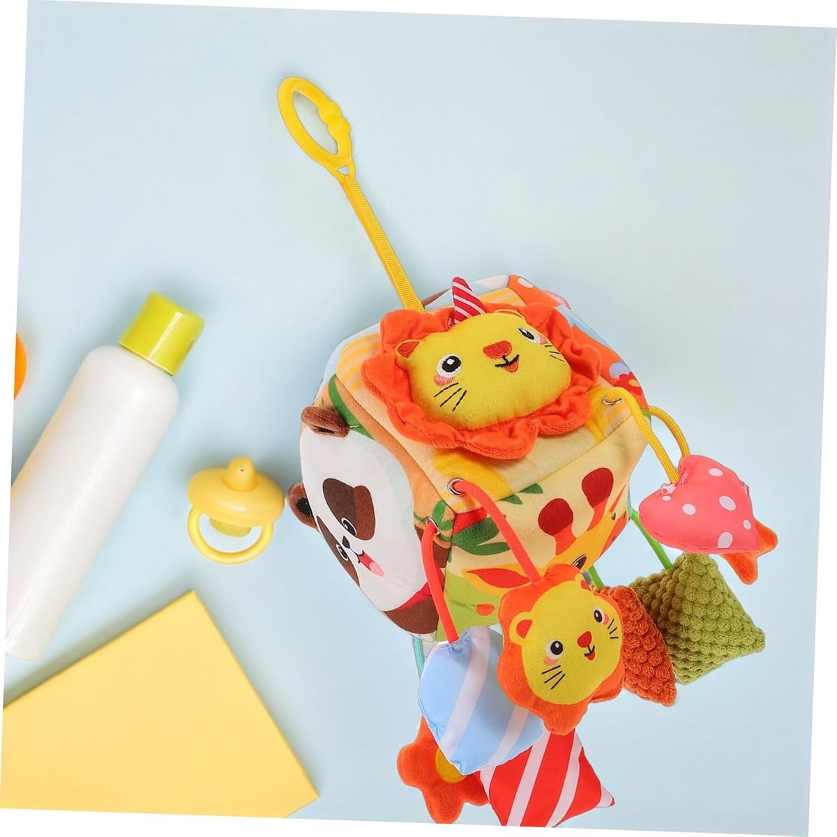 Baby Mobiel Speeltje - Autostoel Rammelaar - Baby Vermaken - Zachte Kleuren - 37 x 18 x 16 cm - Multicolor