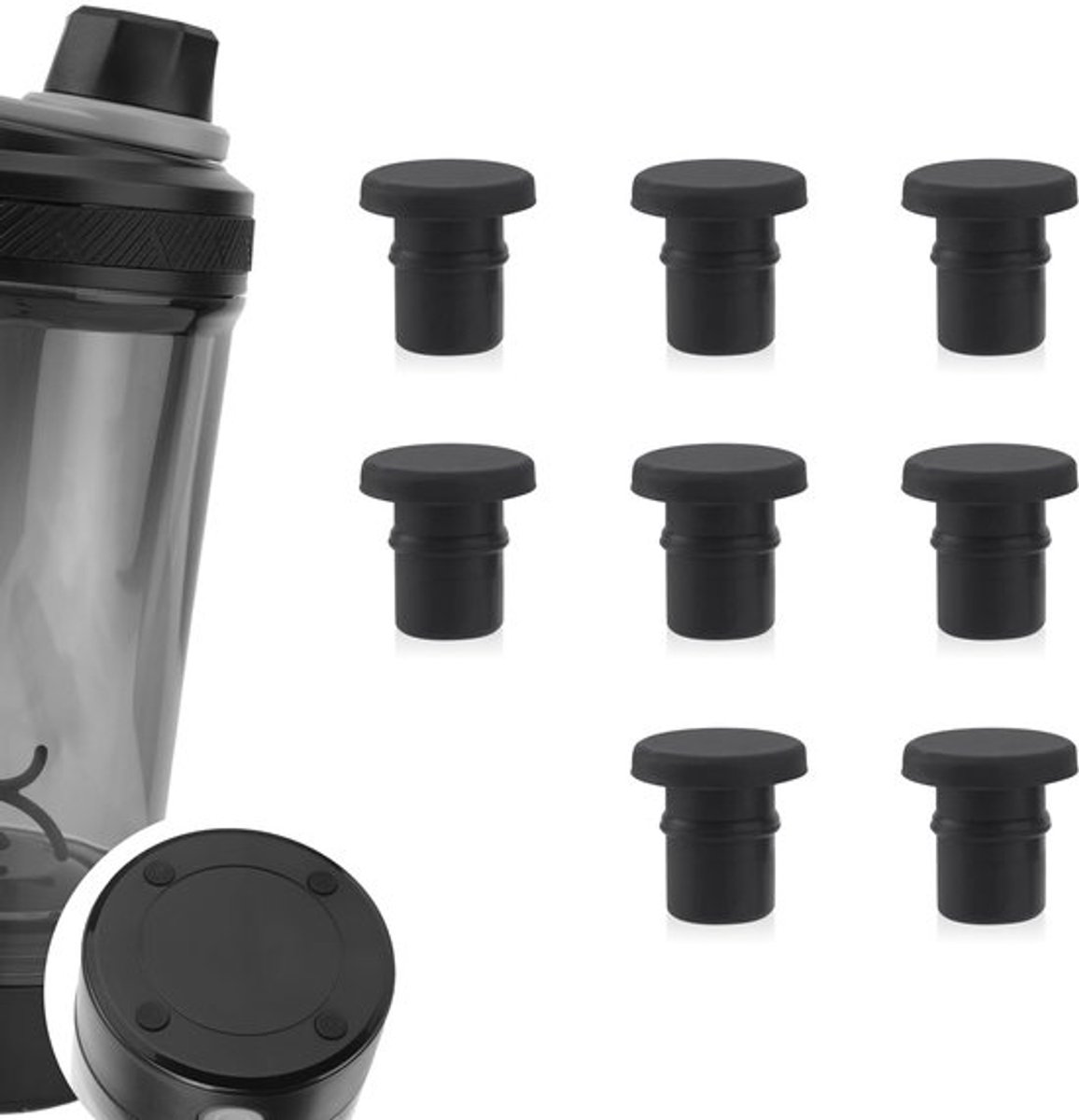 8X Antislip Stopvervangingen voor Elektrische Eiwitshaker 24oz - Siliconen, BPA Vrij