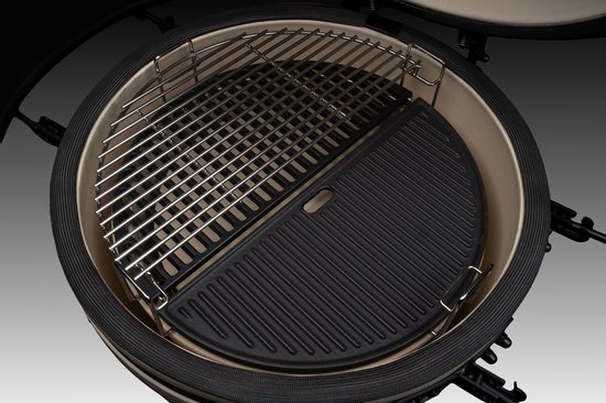 Titan Kamado 22 Inch Keramische Barbecue - Sandstone Beige - Houtskool BBQ - Compleet geleverd incl. Divide & Conquer System, Heat Deflectors & Regenhoes — afbeelding 2