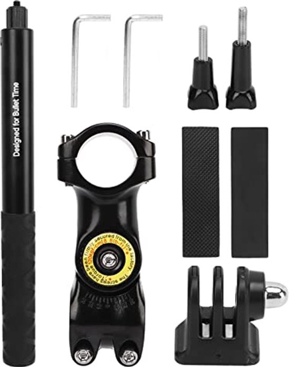 Cameraklemhouder, camera-selfiestick voor één actiecamera, fiets- en motorstuurcamerabevestigingsbeugel