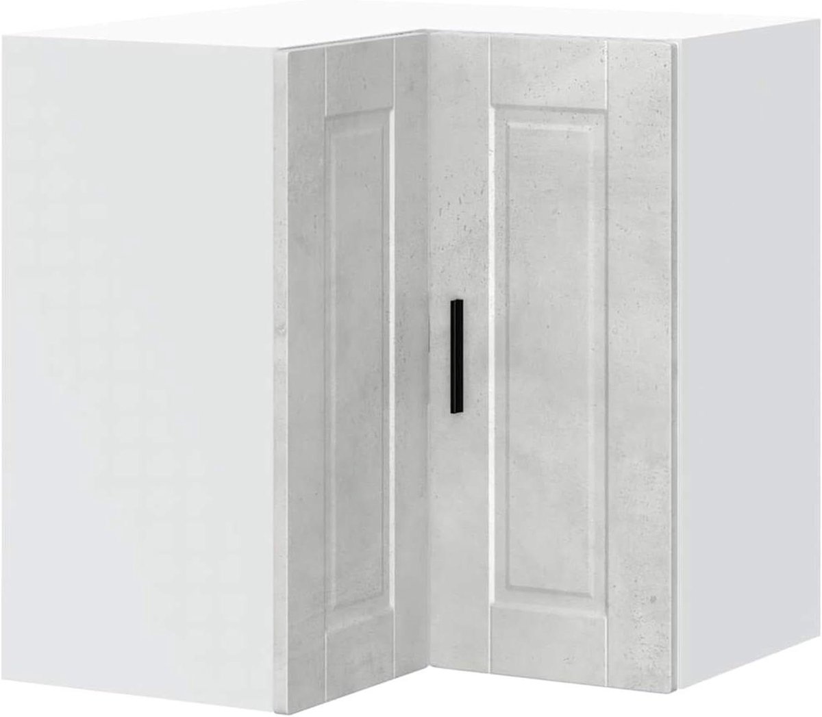 Hoekhangkast - Wandkast Keuken - Keuken Opbergen - Ruimtebesparend Design - 57 x 57 x 60 cm - Betongrijs