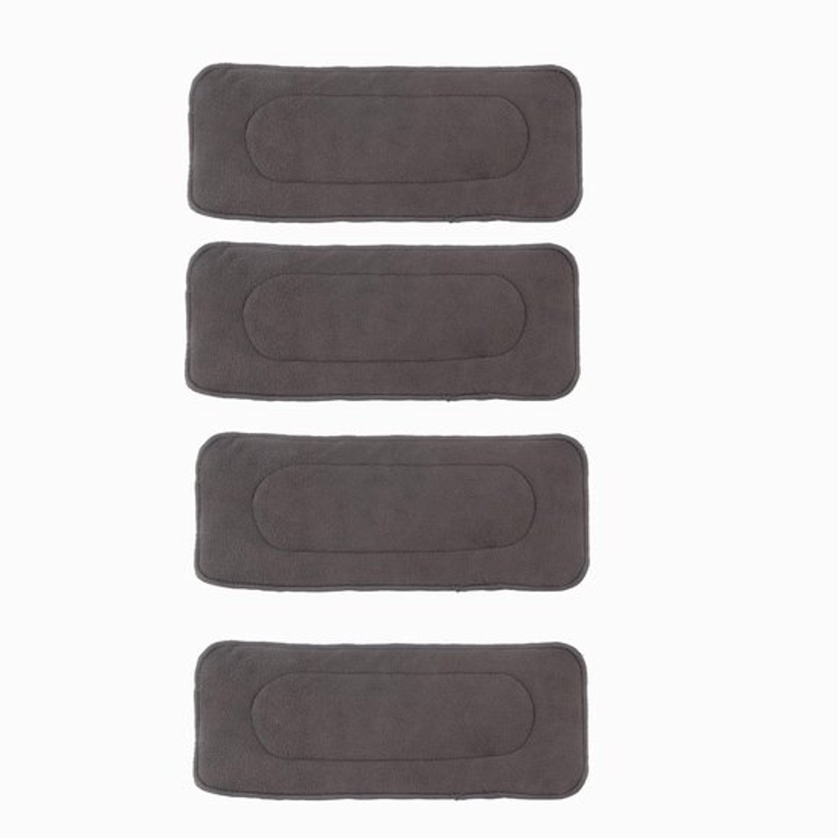 Set van 4 wasbare luiers met 5 lagen bamboe houtskool, zacht en comfortabel met super absorberende eigenschappen voor optimaal gebruiksgemak