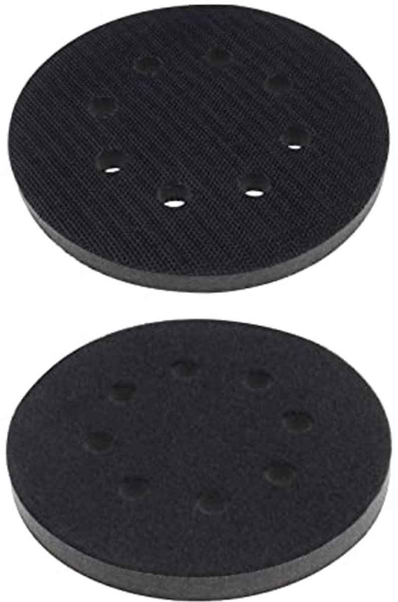 2 Stuks 125Mm Zachte Spons Interface Pad Schuren Pad 8 Gaten Voor Willekeurige Sander Toegewijd Vervanging Kussen Pad Slagvast Ruisonderdrukking Bescherming Polijstmachine
