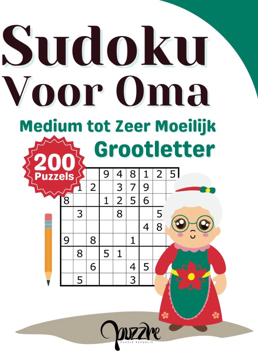 Sudoku voor oma - medium tot zeer moeilijk - grootletter - ideaal voor ontspanning - ShopVlot