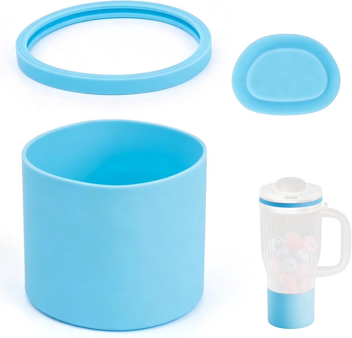 Vervangingsonderdelen voor Ninja BlendBoss - 3-delig - Silicone afdichtring en stop - Levensmiddelenveilig en lekvrij - ShopVlot
