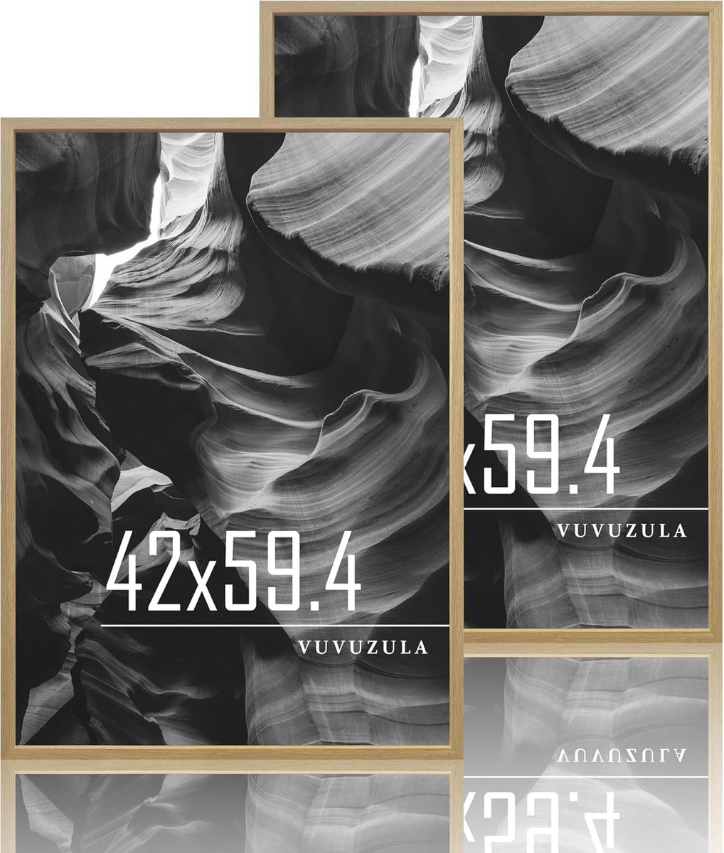 Fotolijst A2 - Houten lijst - Set van 2 - Perfect voor posters - ShopVlot
