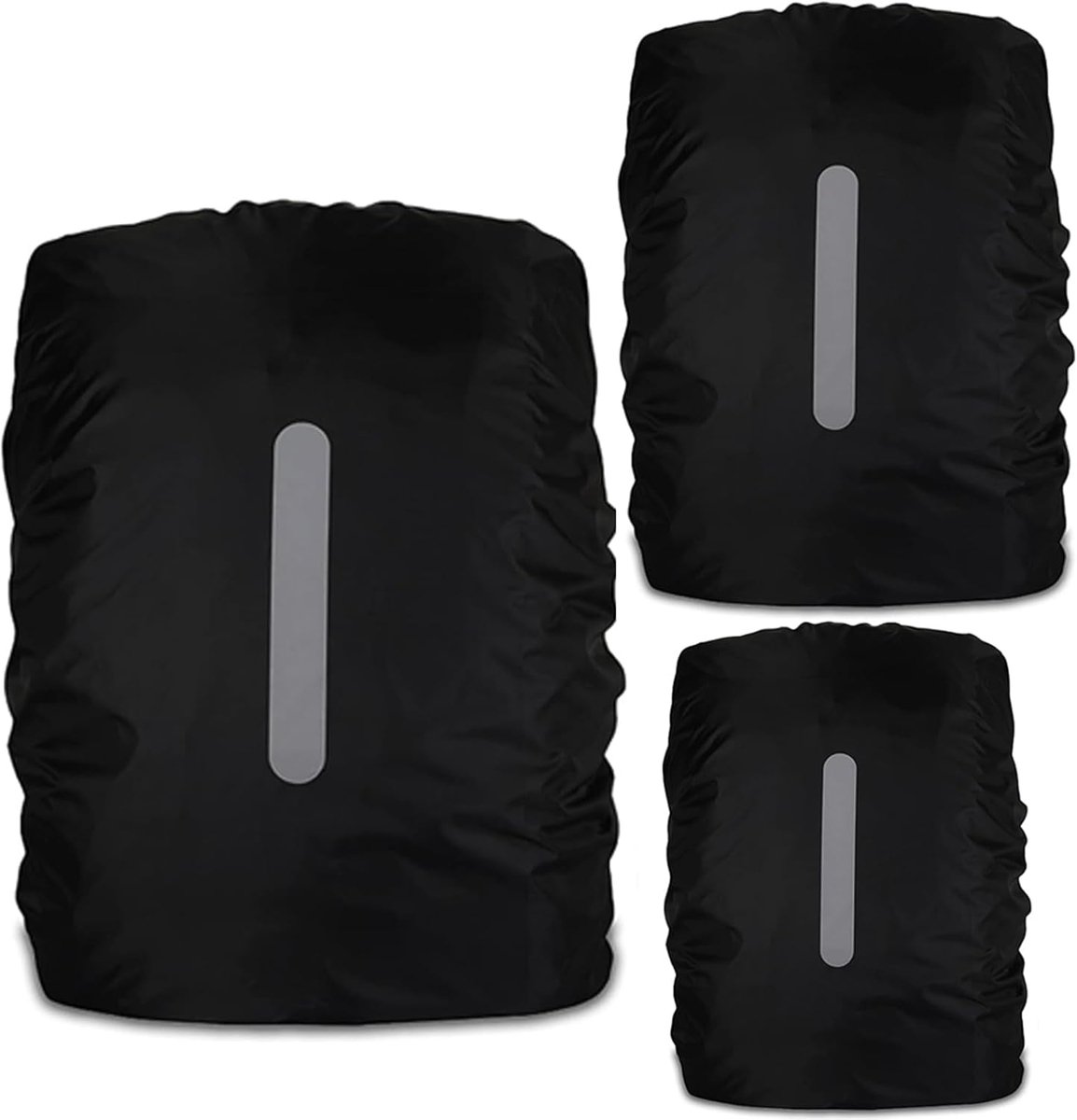 Rugzak regenhoes 20-45 liter - waterdicht polyester - reflecterende strepen - ideaal voor school en reizen - ShopVlot