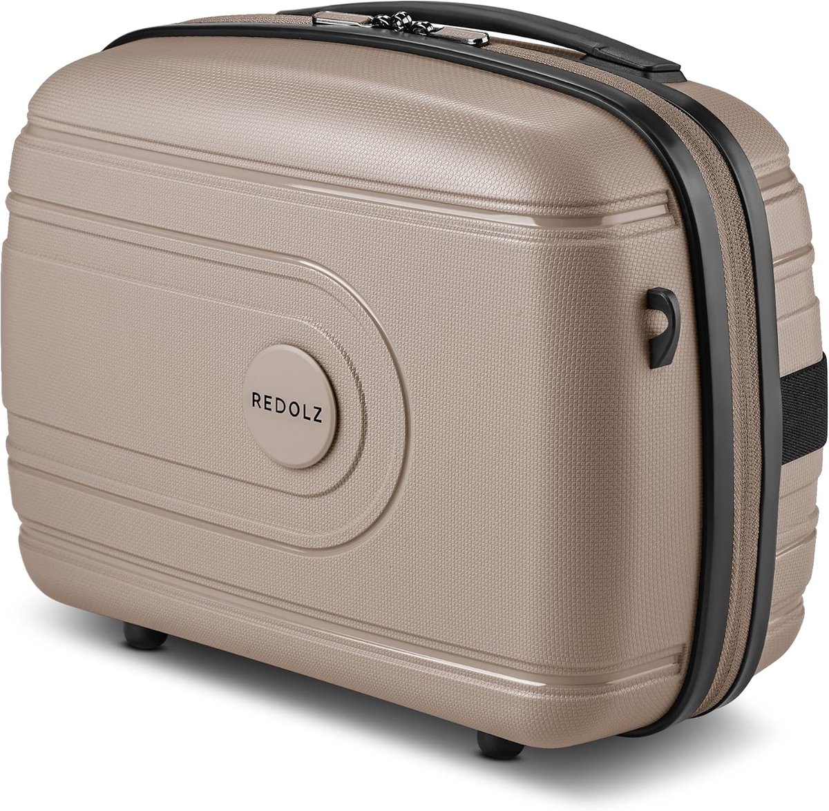 Toilettas hardshell 34x17x27cm - taupe - lichtgewicht - ideaal voor reizen - ShopVlot