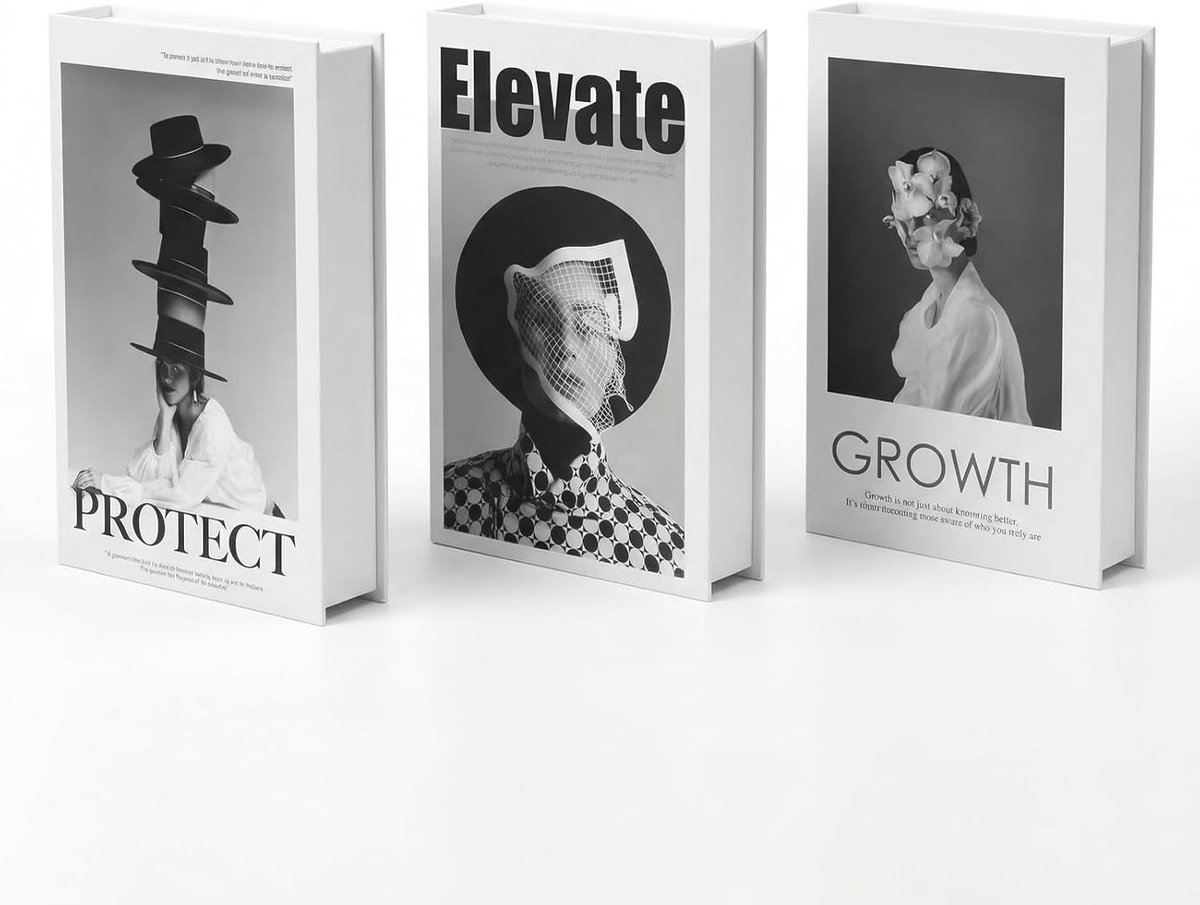 Decoratieve boekbewaardoos set van 3 - kunstboeken - stijlvolle decoratie - perfect voor boekenplank - ShopVlot