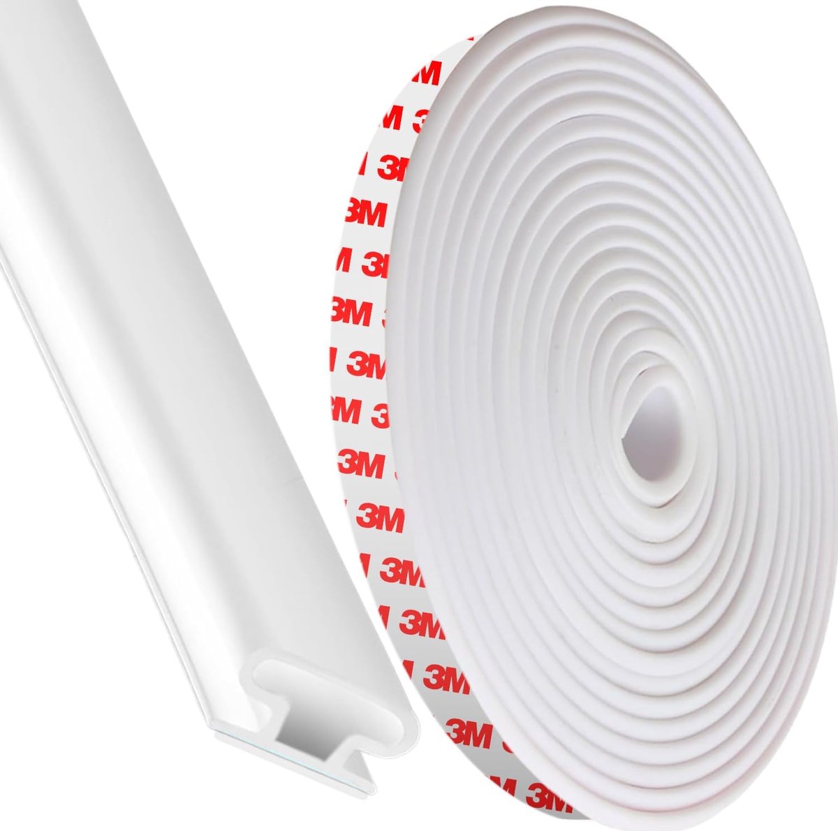 Draught Excluder Rubber Seal - D-Profile - 6 m - Beschermt tegen geluid en stof - ShopVlot