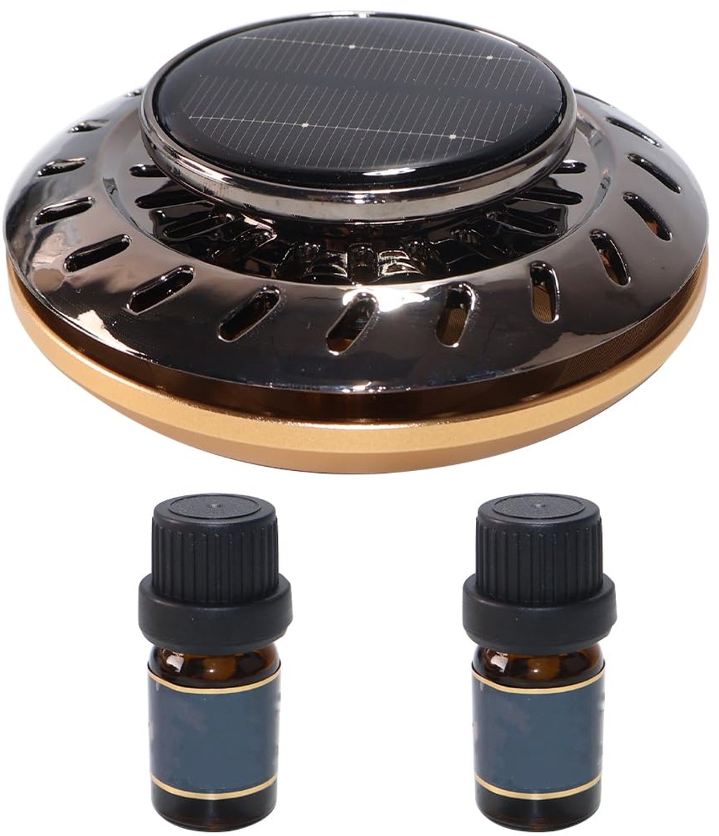 Auto geur eliminator - gouden solar diffuser - langdurige luchtverfrisser - ideaal voor in de auto - ShopVlot