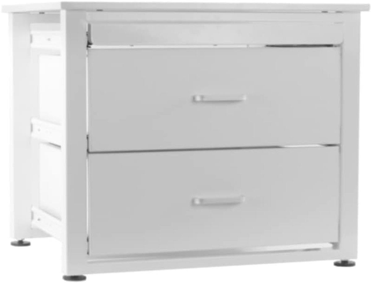 wasmachineverhoger met twee lade's - ruimtebesparend - stevig ontwerp - ideaal voor extra opbergruimte - ShopVlot