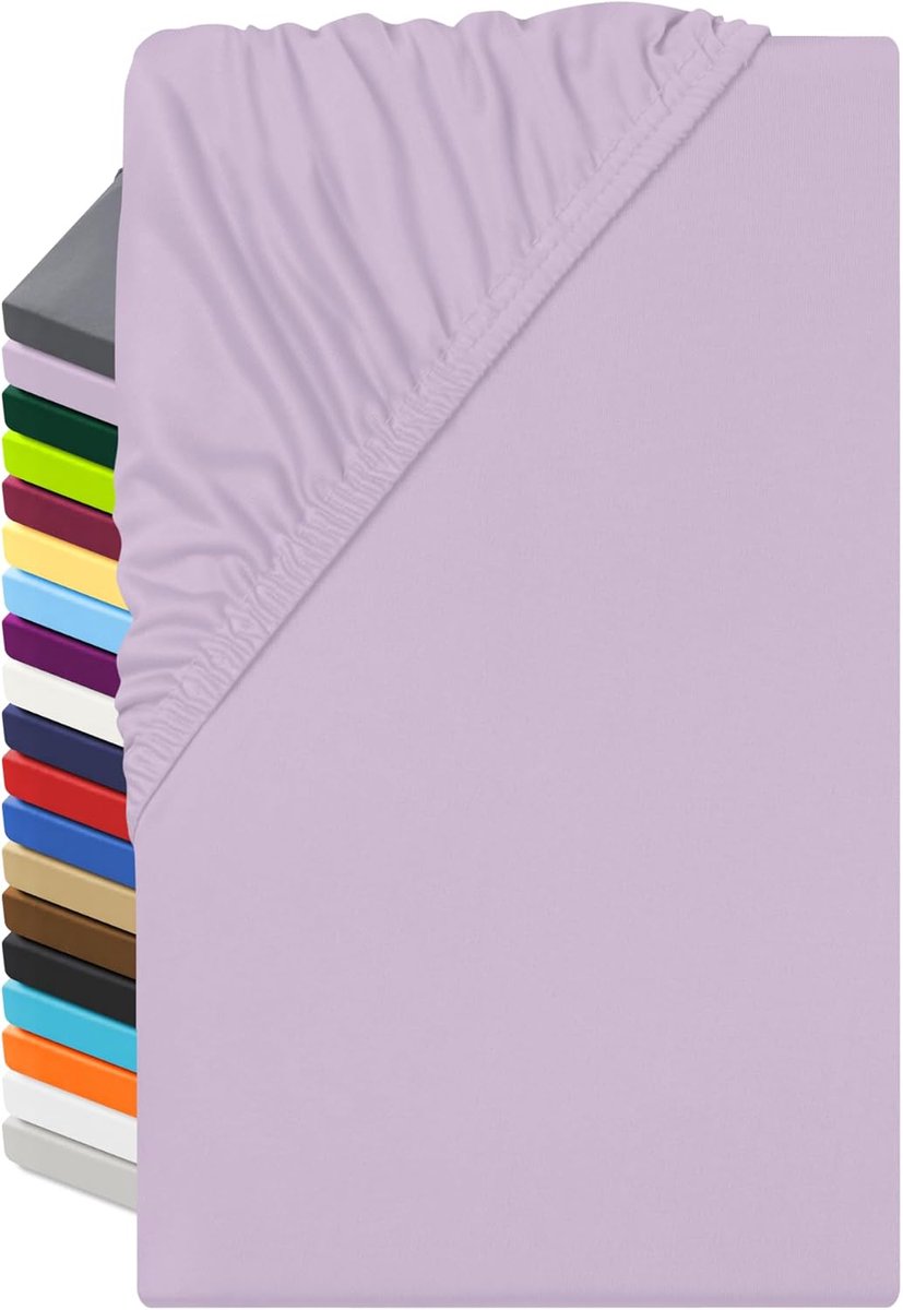 Hoeslaken Microfiber 140 x 190-200 cm - Lilac - Ademend en Geschikt voor Allergiepatiënten - Luxe en Zijdezacht - ShopVlot