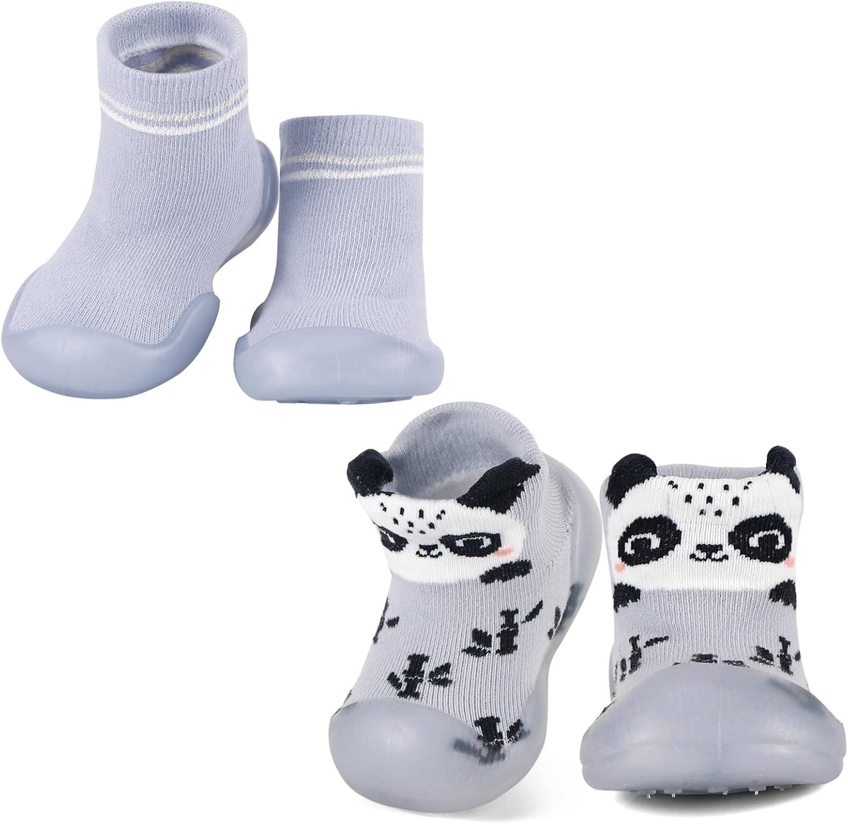 Baby schoenen 12-18 maanden - blauw - sokken schoenen - antislip rubberen zool voor veilige eerste stapjes - ShopVlot
