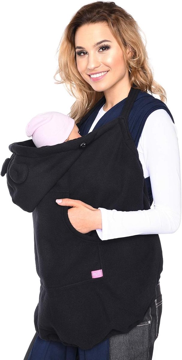 Draagtas babydrager - universele weersbescherming - zwart - geschikt voor alle draagsystemen - ShopVlot
