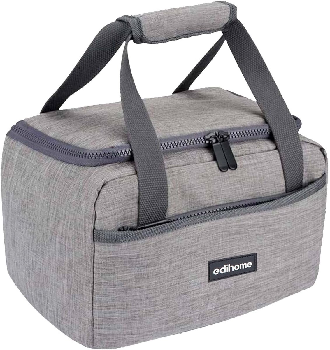 Koeltas 8 liter - geïsoleerd - grijs - ideaal voor werk of reizen - ShopVlot