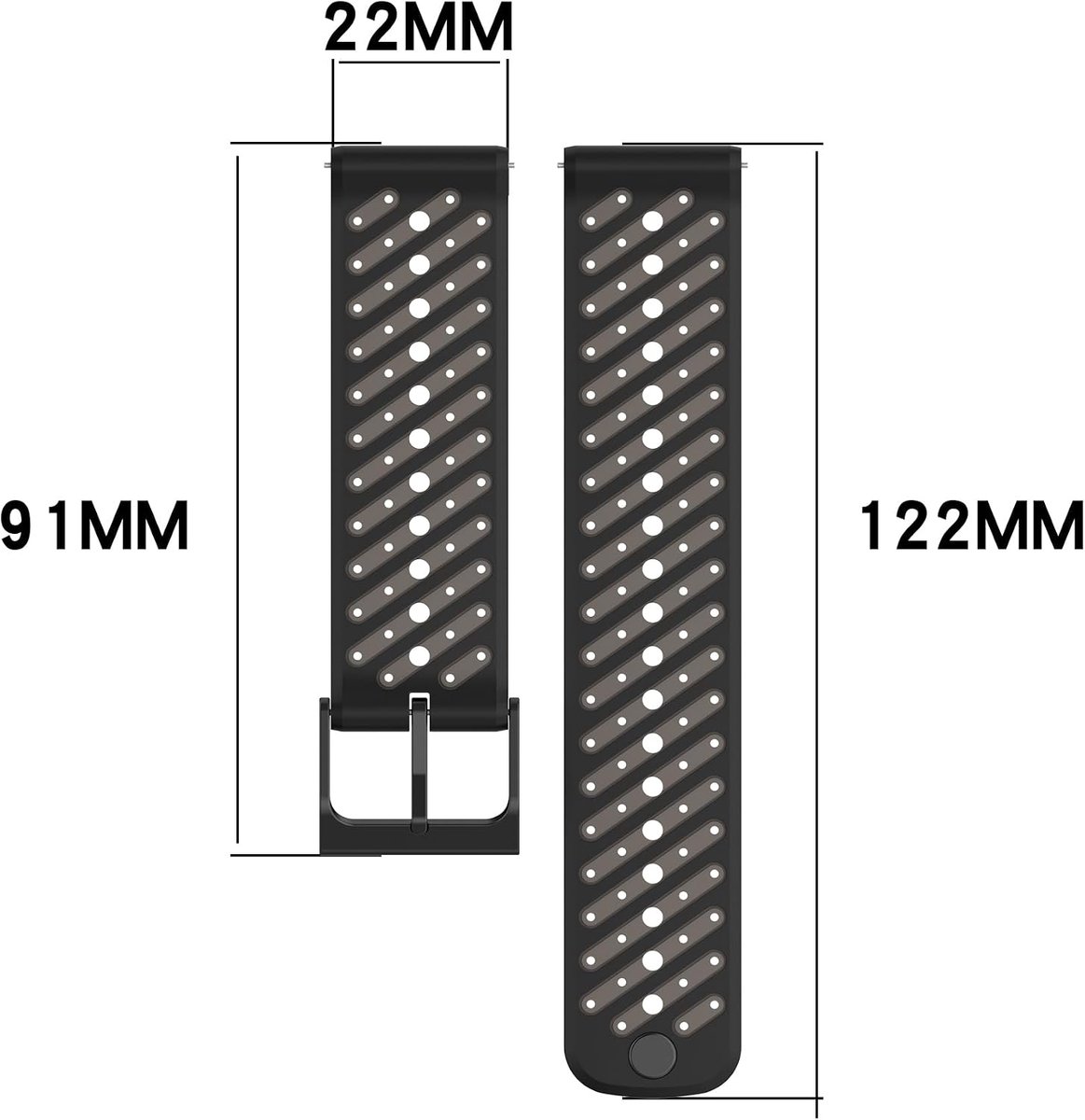 Vervangende Silicone Horlogeband - Ademend Ontwerp - Comfort en Stijl Verbetering - Geschikt voor Suunto Race 2 - ShopVlot