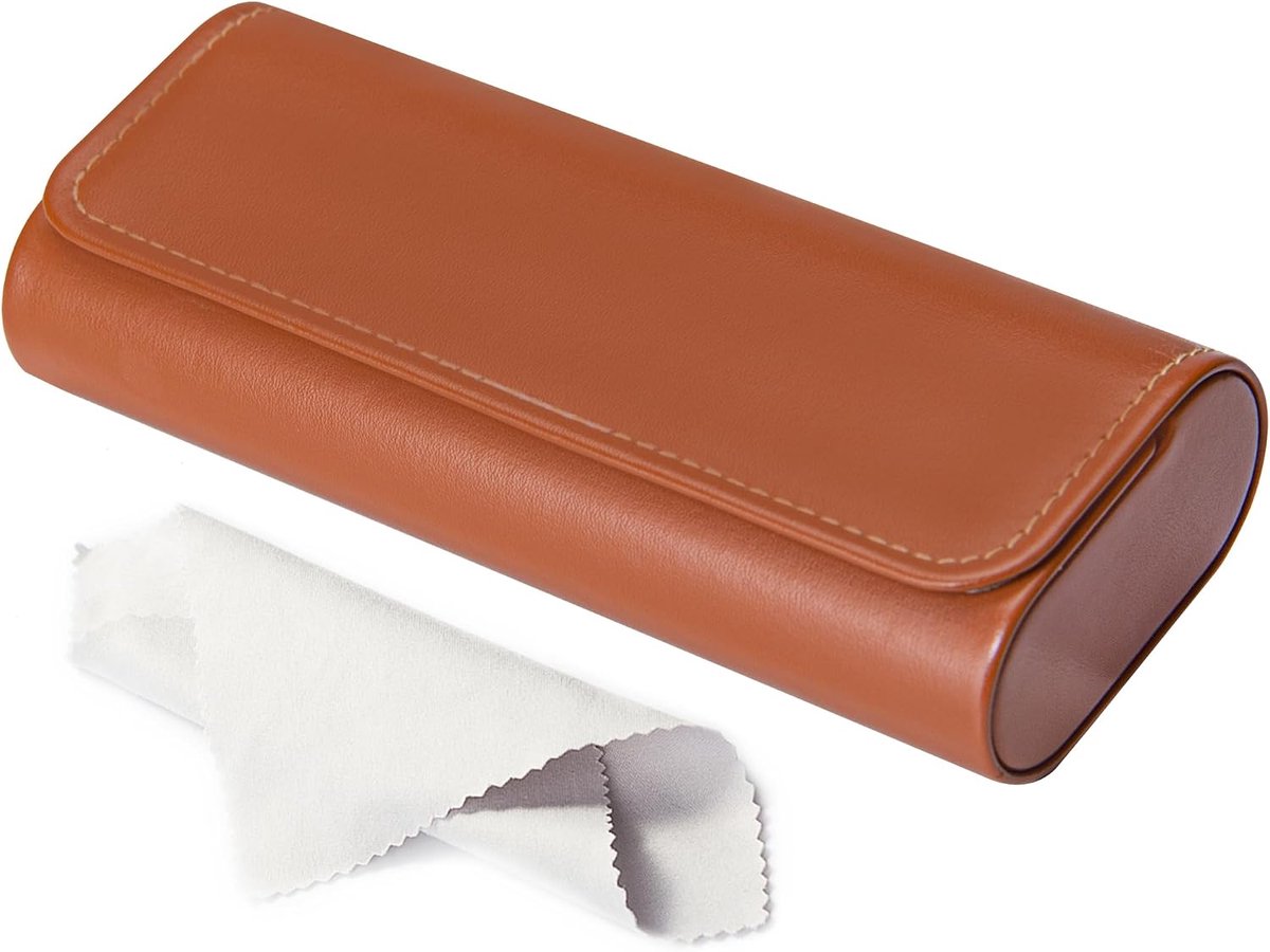 Brilhoes hard case - premium leer - elegant zwart - ideaal voor reizen - ShopVlot