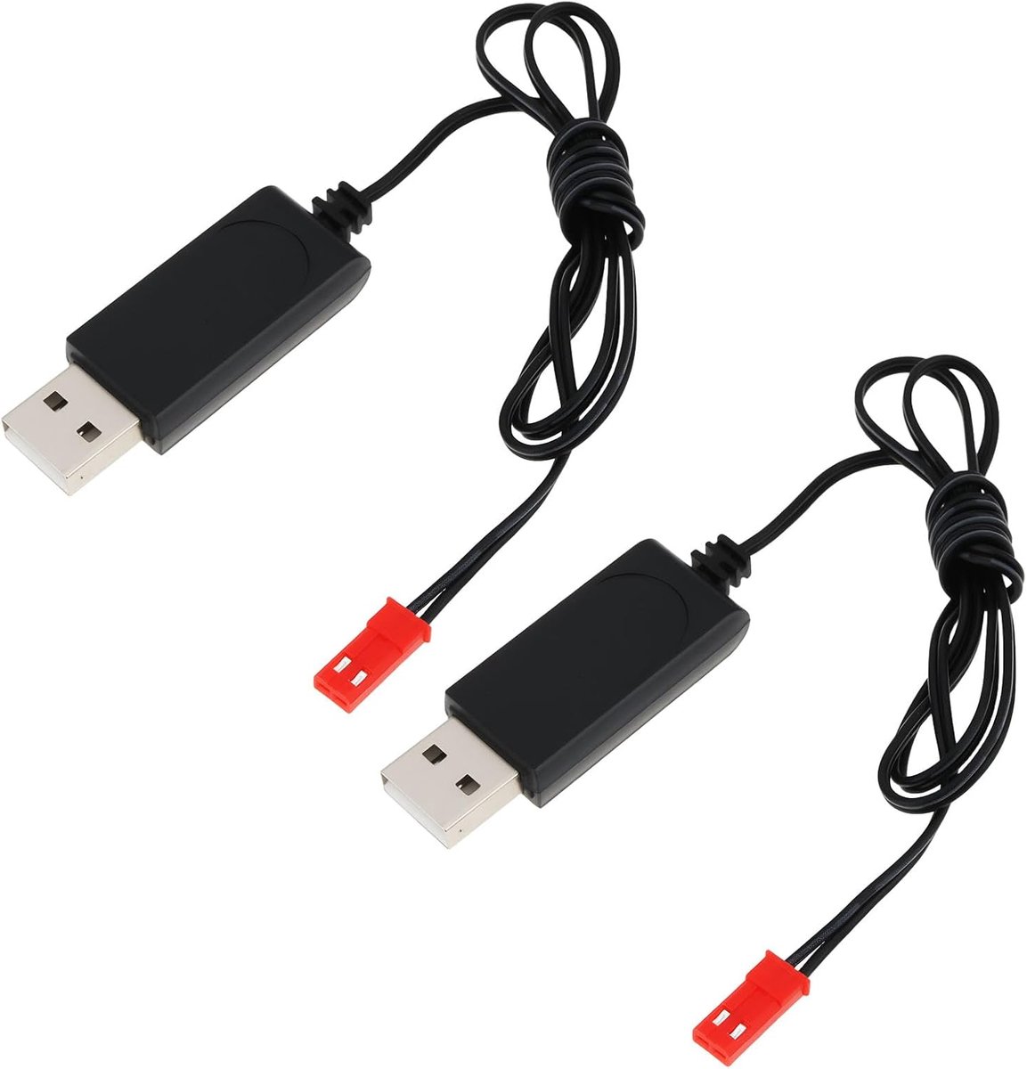 Oplader voor drones 2Pcs 2Pin JST - USB connector 60cm - Voor 3.7V lithium accu's - Veilig en efficiënt opladen - ShopVlot