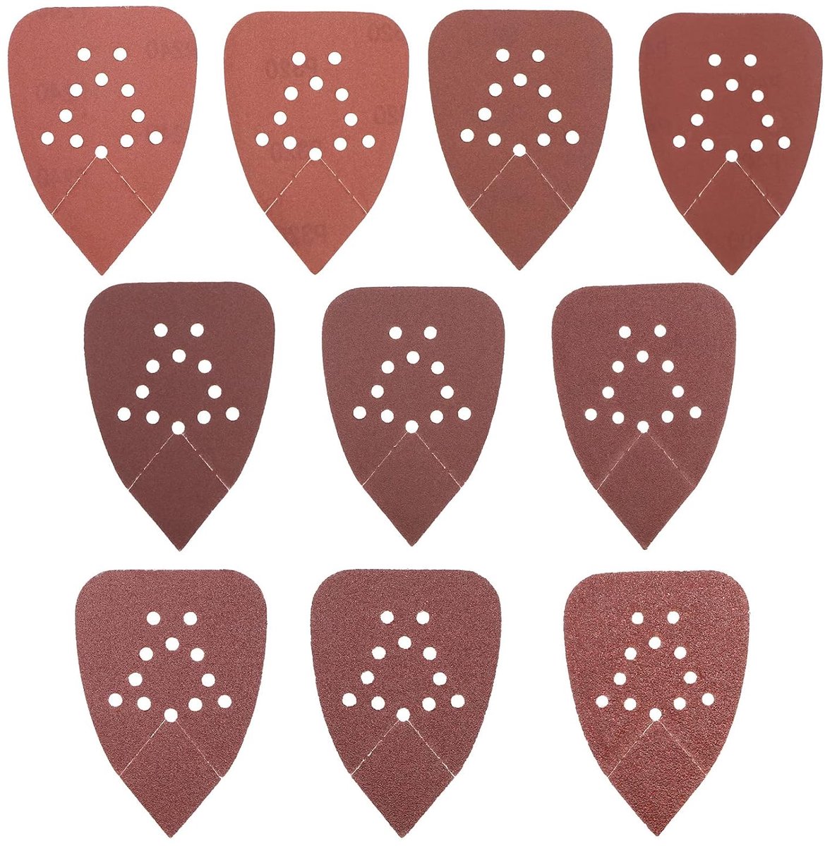 Sander Pads 100PCS - 12 Holes - Diverse korrelgroottes - Geschikt voor detail schuren - ShopVlot