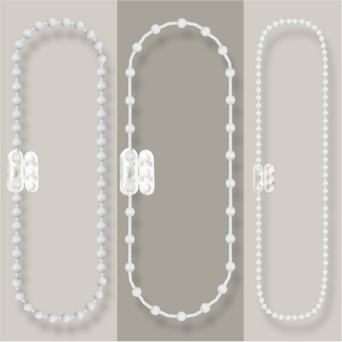 Rolgordijn ketting PVC 4,5 x 12 mm - met kettingconnector - bedieningslengte 240 cm - eenvoudig te bedienen - ShopVlot