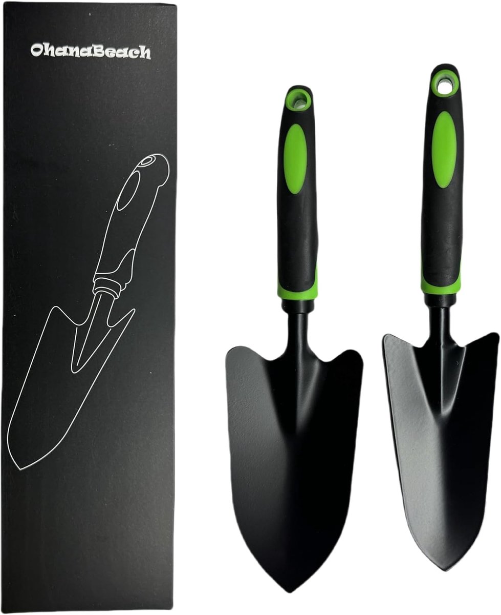 tuinschop klein set - 32,5 cm x 8,5 cm en 32,5 cm x 5 cm - handschop voor planten - ideaal voor tuin en strand - ShopVlot
