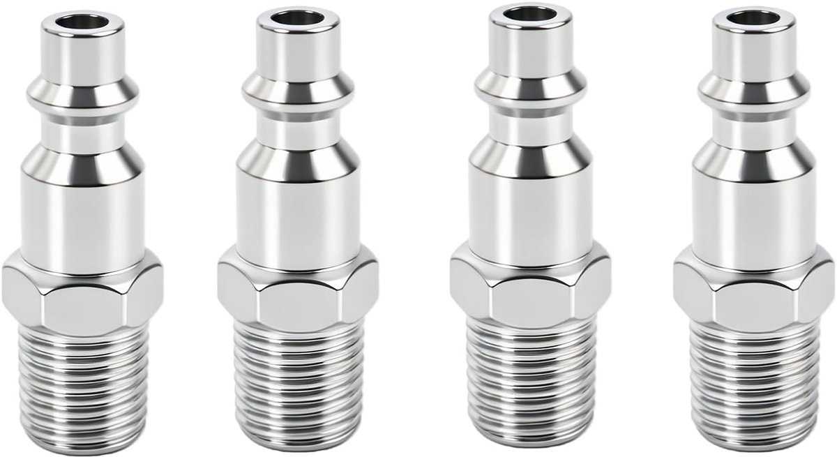 Pneumatische koppelingen 1/4 inch NPT - Amerikaanse schroefdraad - versterkte afdichting - voorkomt luchtlekkage - ShopVlot