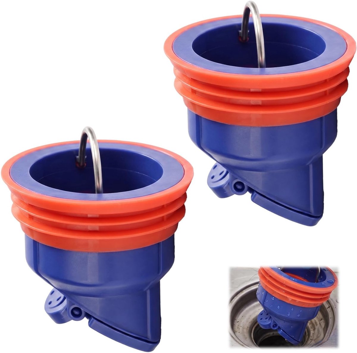 Vloerafvoerkern douche 2 stuks - silicone - terugslagklep - effectieve geurafvoer - ShopVlot