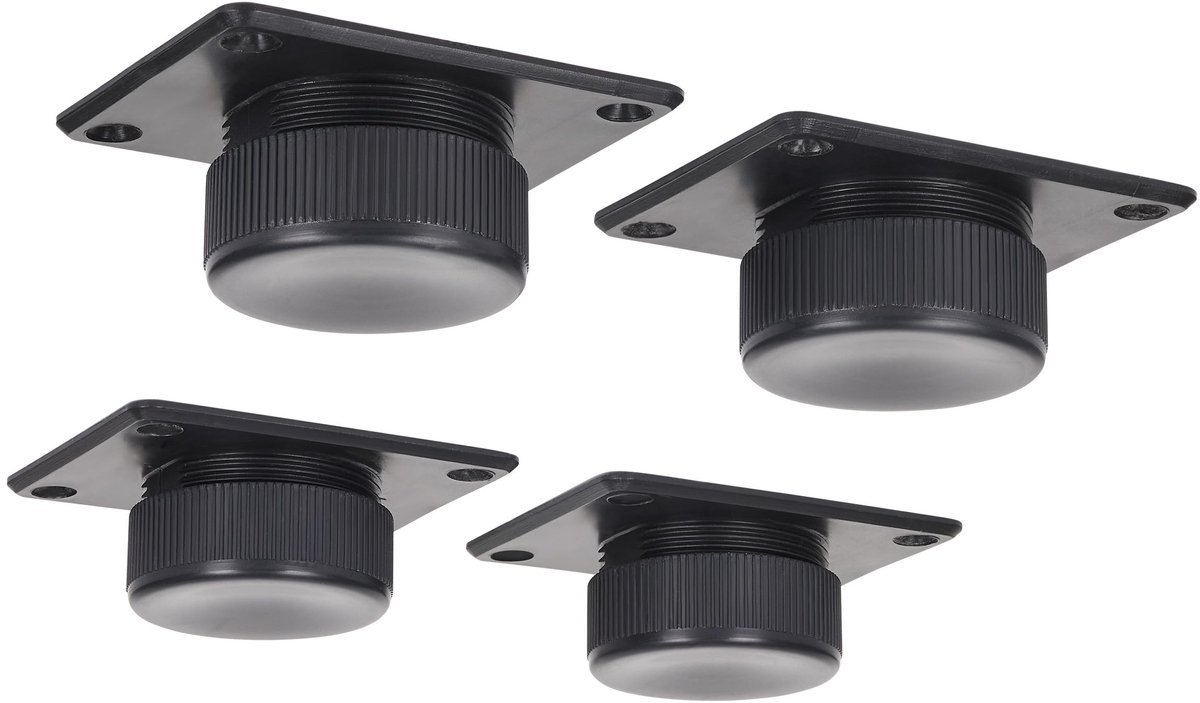 Meubelvoet verstelbaar 22-32 mm - zwart - diameter 50 mm - stevige basis voor meubels - ShopVlot