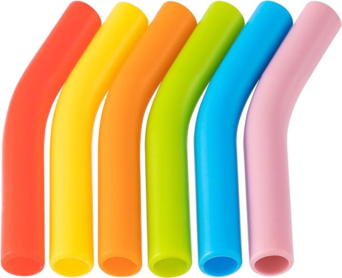 Siliconen Rietjespunten - 6 Stuks - Siliconen Rietjeshulzen - Straw Tips - Herbruikbare - Bpa Vrij - Eenvoudige Reiniging - Vaatwasserbestendig - Duurzaam Alternatief Voor Plastic - Geschikt Voor Thermosbekers En Andere Bekers - 6 Kleuren